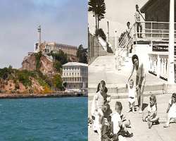 The island was also home for living to the families of guards. The approx count of people living was nearly 300 which include men, women and children?
